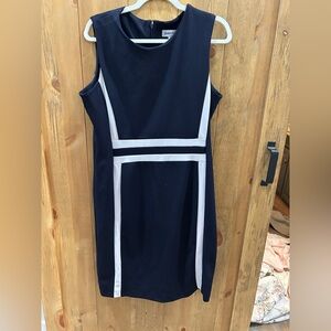 Shelby & Palmer Navy Dress with White Stripes size 16 but fits small